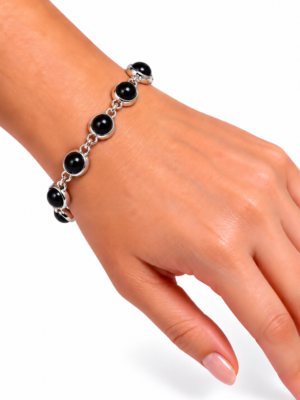 Armband zilver met onyx