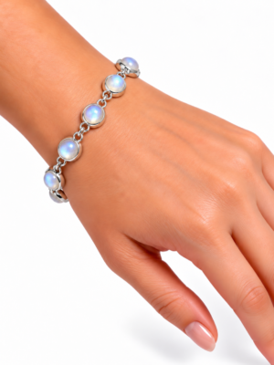 Armband zilver met maansteen