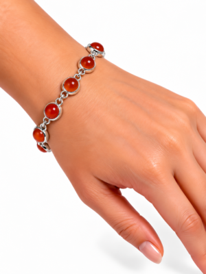 Zilver armband met carneool
