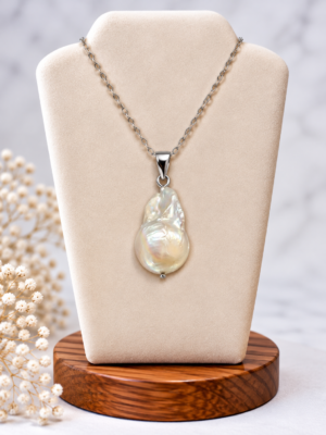 Zilveren Hanger met Barokparel – Ocean Glow